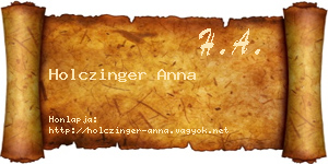 Holczinger Anna névjegykártya